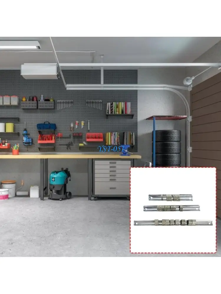 E15A 3Pcs Shelf Stand 1/4Inch Socket Holder 1/2Inch 3/8Inch Socket Rack 8 Clips Socket Storage Rack Garage Organization