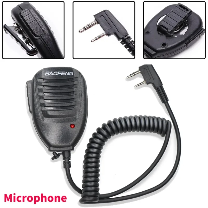 Baofeng Shoulder Speaker Mic Microphone For Baofeng Walkie Talkie UV 5R 82 888S UV S9 PLUS UV 13 16 Pro Quansheng UV K5 5R Plus