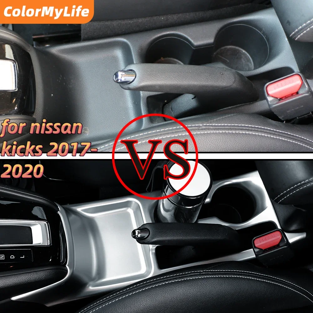 

For Nissan Kicks 2017 2018 2019 2020 Matte Car Center Console Water Cup Holder Frame Cover Trim Interior Molding Accessories