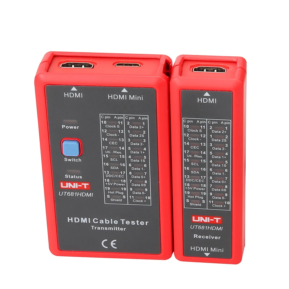 UNI-T UT681HDMI Cable Tester Network Cable Tester LED Status Display HDMI/MINI-HDMI Line Detector HDMI / MINI-HDMI