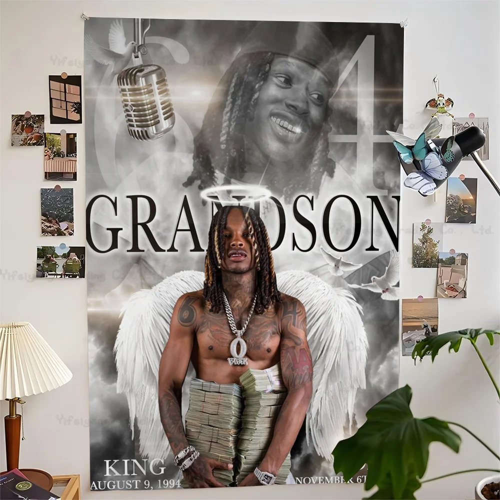 K-King Rapper V-Von Printed Large Wall Tapestry Art Science Fiction Room Home Decor Decor Blanket