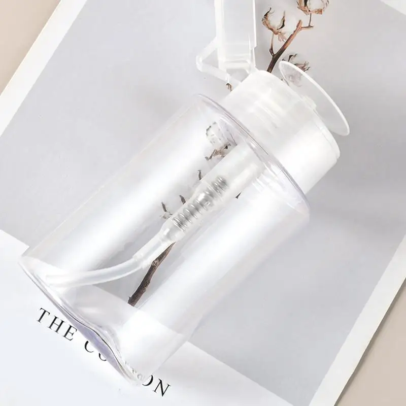 Botellas de viaje, dispensador de botellas con bomba transparente, artículos portátiles, suministros de maquillaje útiles, botella de bombeo con prensa de cosméticos para mujer