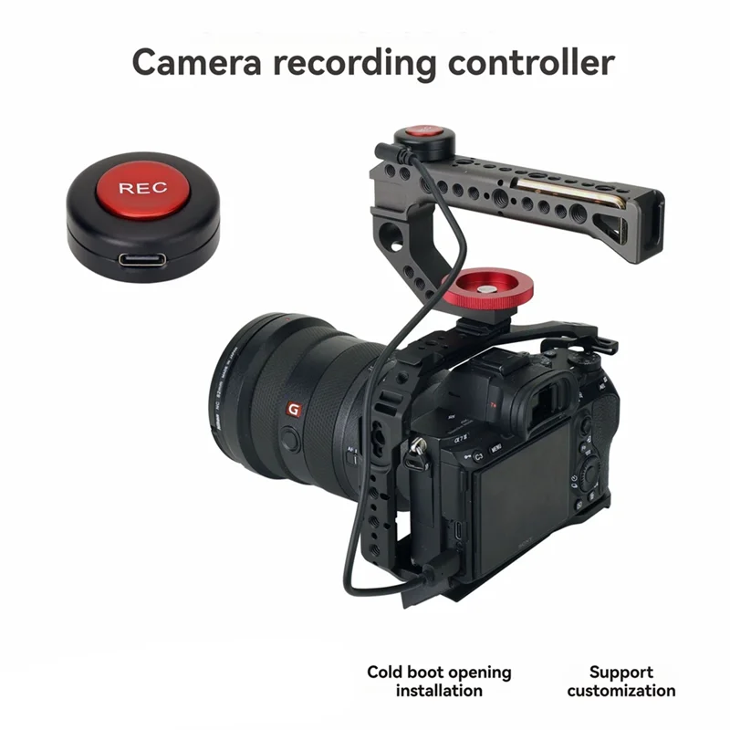 ABSQ-Camera Record Button For Sony A9 II/A9 Panasonic S5 II Fujifilm X-T3 With Cold Shoe Mount
