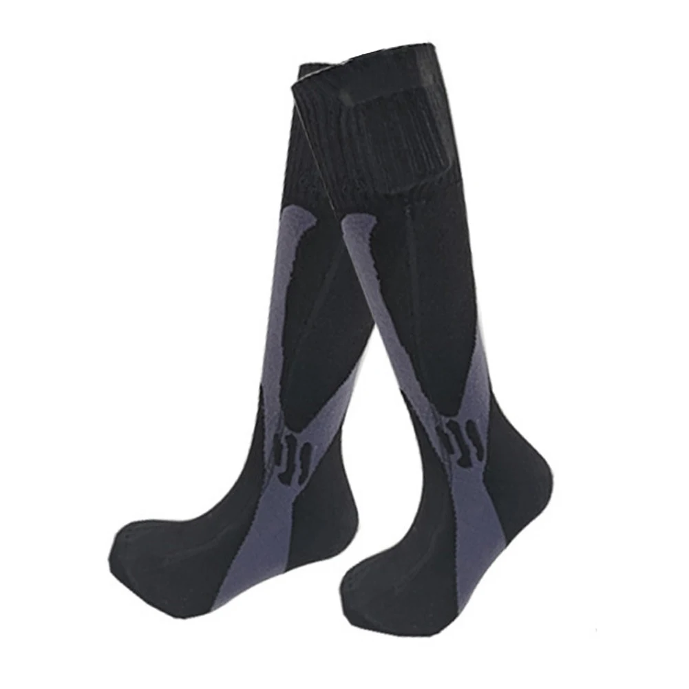 전기 가열 양말 전기 난방 양말 빠른 가열 배터리 가열 양말 캠핑 하이킹을위한 통기성 따뜻한 겨울 양말