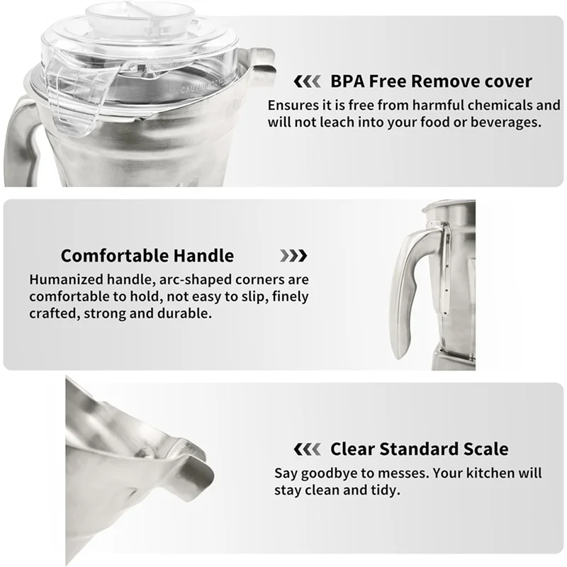 

INLIG-For Blenders G Series,Pro Series,Commercial Series 48Oz Stainless Steel Container Including Stirring Rod