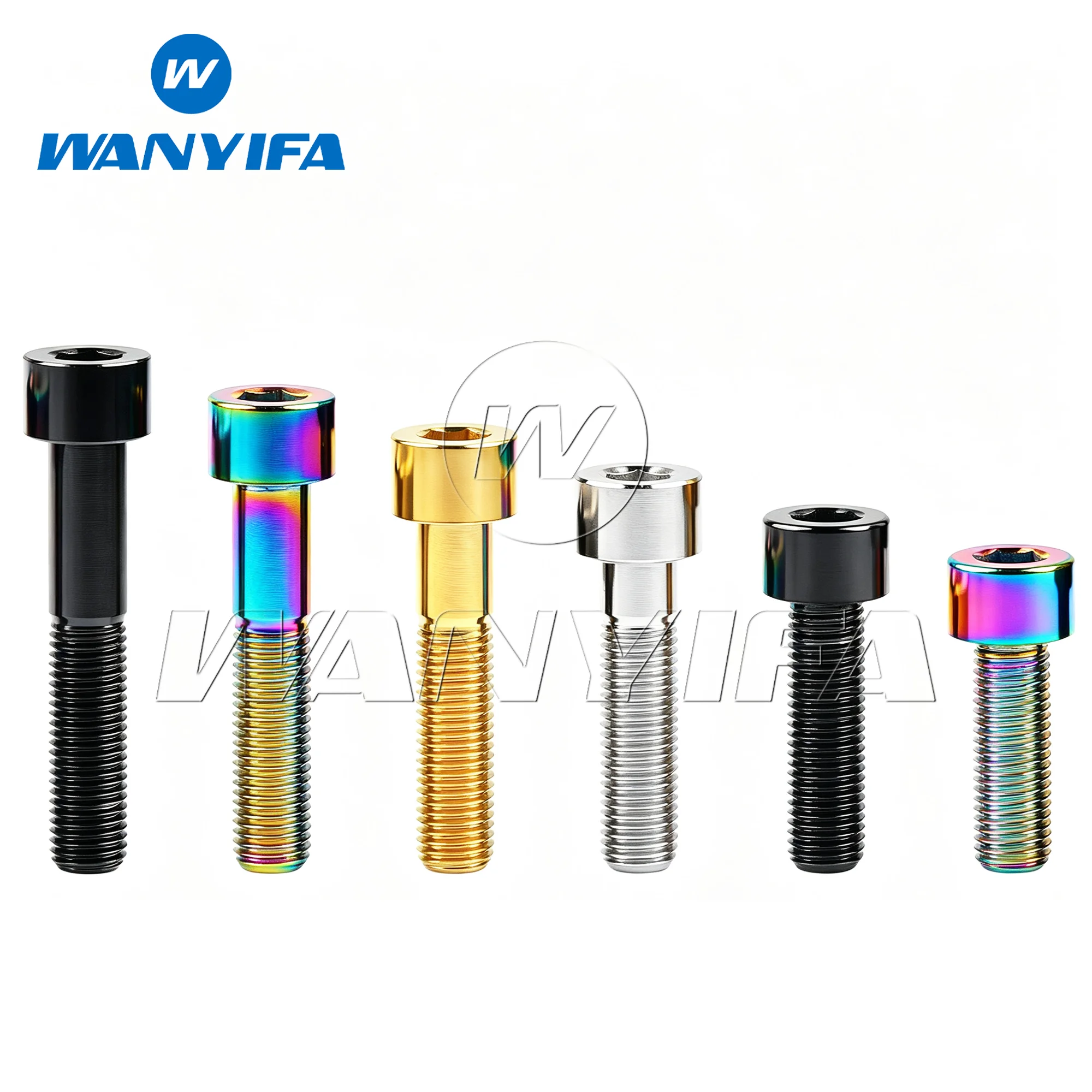 Wanyifa High-Strength Alloy Bolt M10x20/25/30/35/40/45/50/55/60/70mm 1.25/1.5 Pitch Square Head Hexagon Socket  for Motorcycle