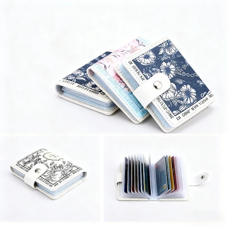 Credit Bank ID Card Holder Bag 20 Slots Cards Storage Case Organizer Badge Business Bus Card Bag Wallet 10.5*7.5*2cm