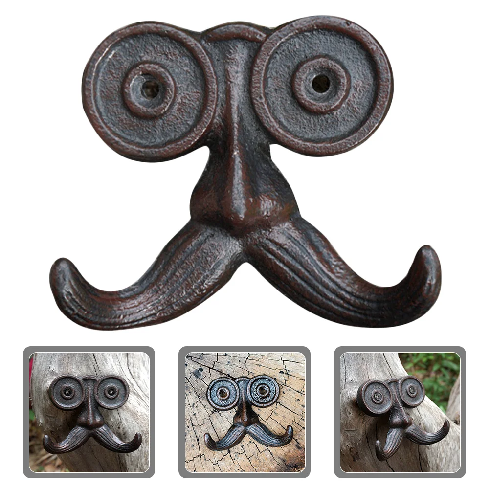 Beard Shaped Coat Hook Metal Wall Wall-mounted Hanging Towel Storage Bathroom Hooks Retro Clothes Home Decor