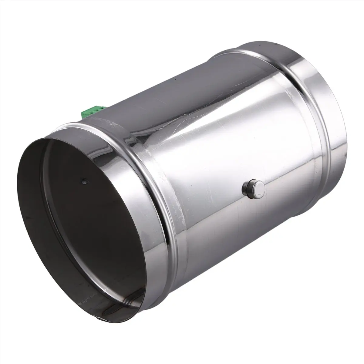 DTDT hot-125mm Stainless Steel Electric Air Duct Damper Valve HVAC Air Ducting Motorized Air Damper AC220V Actuator Drive