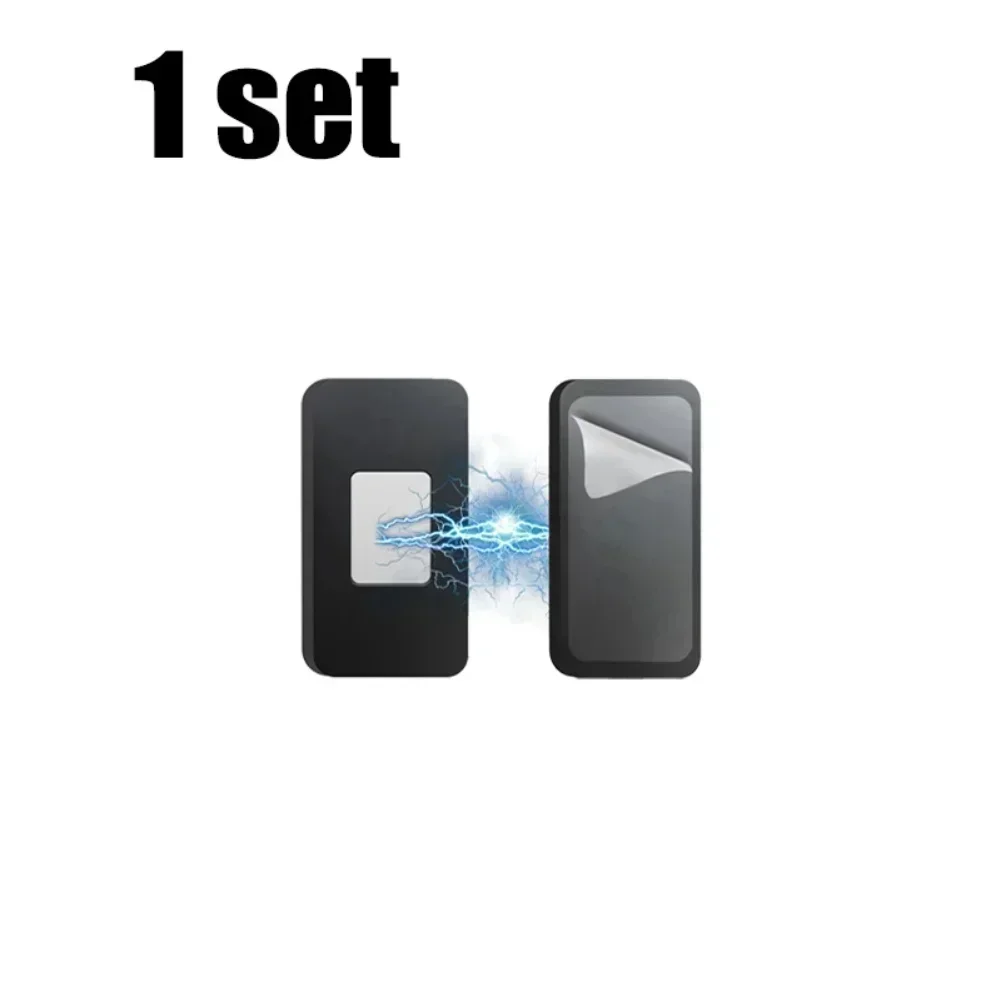 1set/5set Silver Black Magnetic Cabinet Drawer Catches Stainless Steel Door Adhesive Invisible Magnets Closet 4*2cm Tool