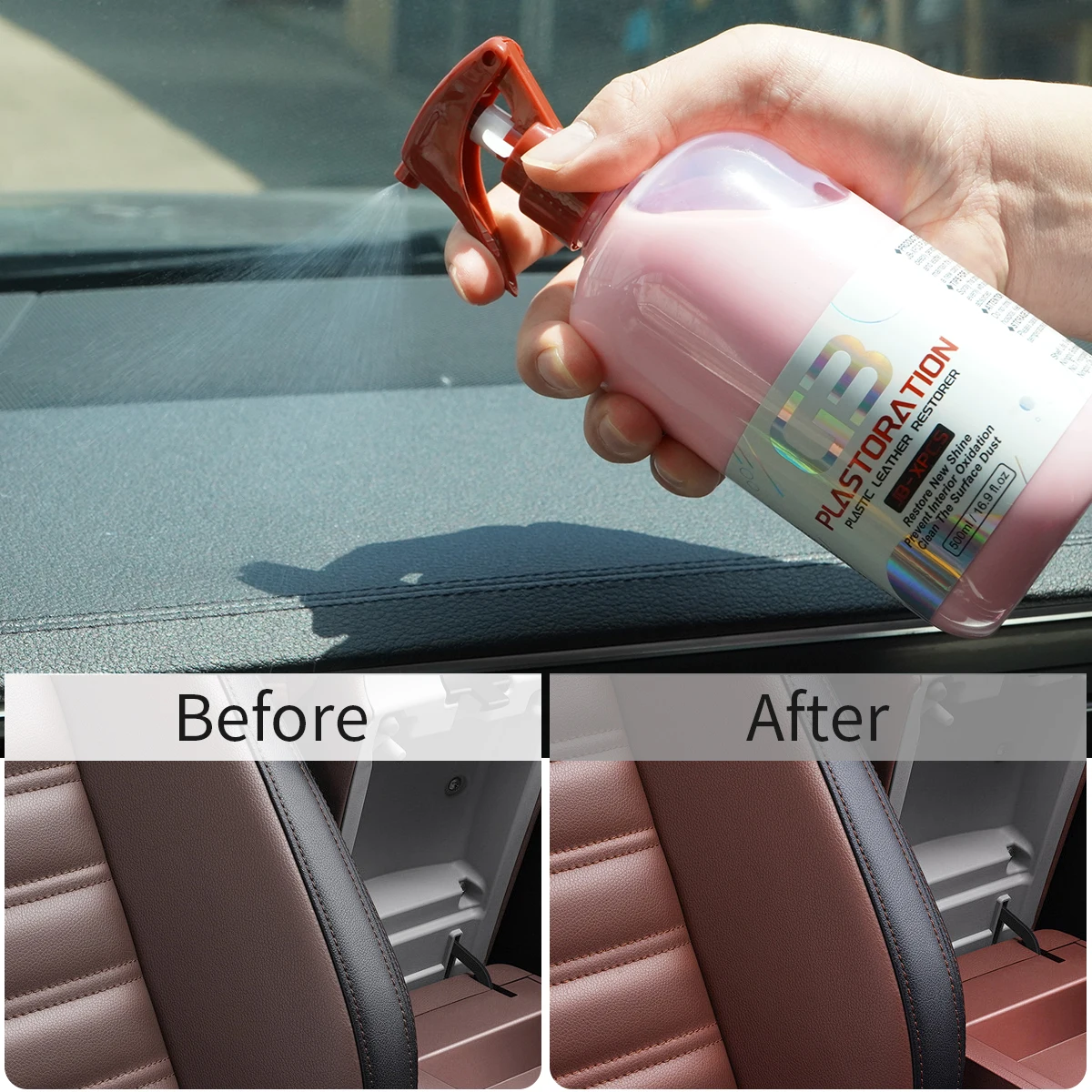 Plastic Leather Restorer Spray Polish Cleaner Coating Agent More Shine Car Interior Protect Detailer JB XPCS G3 PLASTORATION