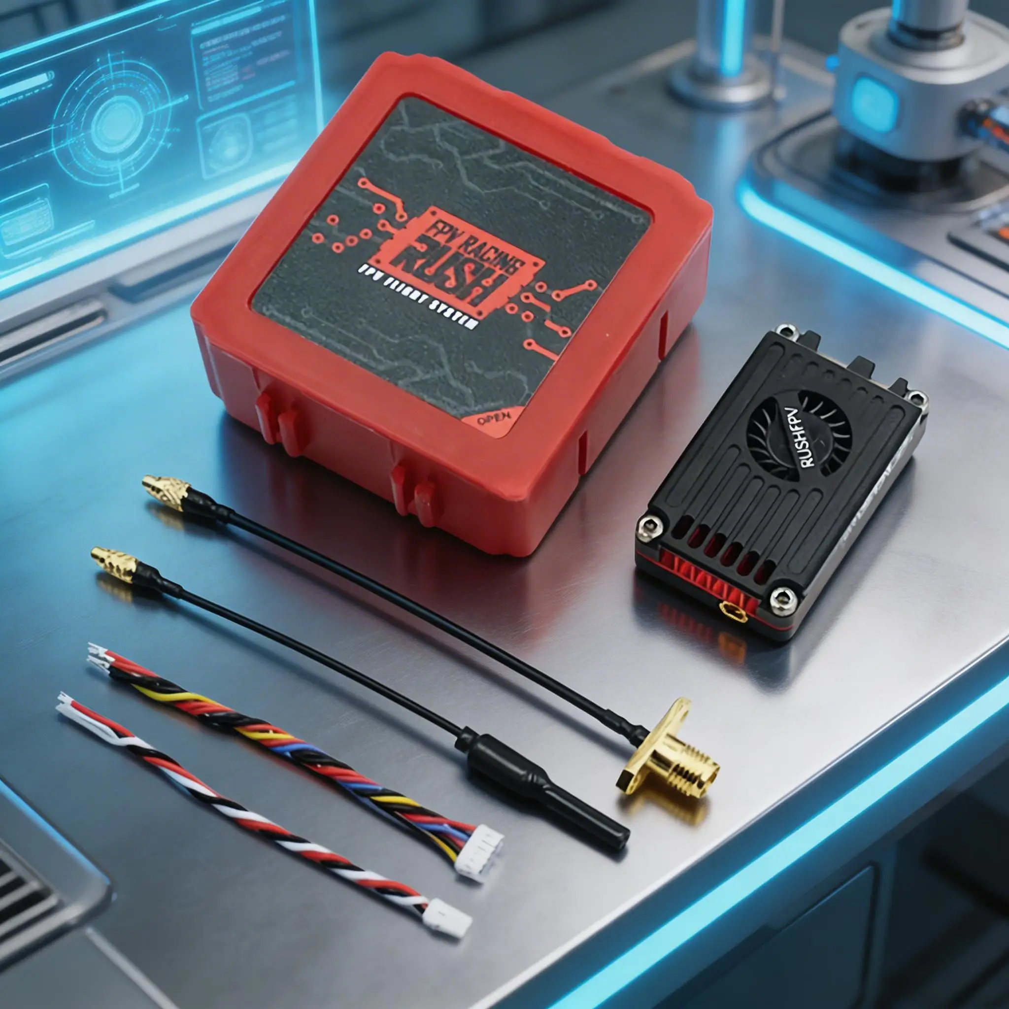 

1 RUSHFPV Rush TANK Max Solo VTX 2.5W Видеопередатчик высокой мощности с корпусом из ЧПУ и внутренним вентилятором для FPV дронов дальнего действия