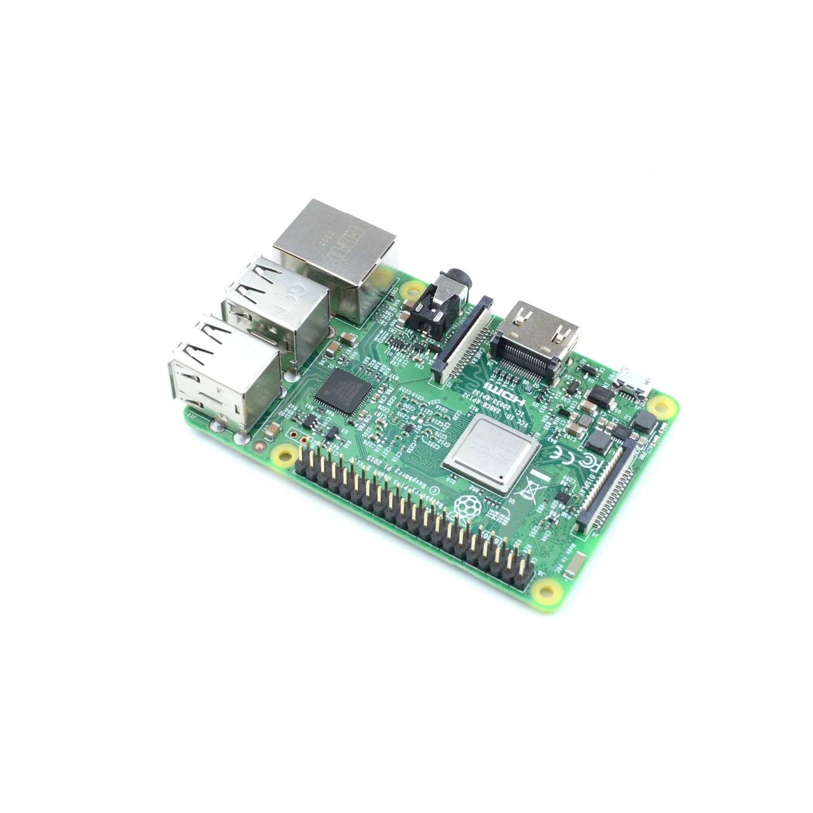 Imagem -02 - Raspberry pi Modelo b e 3b Mais Placa de Desenvolvimento Novo Chip Cpu Core 1.4ghz Ram 1ghz 2.4g e 5g Wifi Bluetooth 4.2 Original