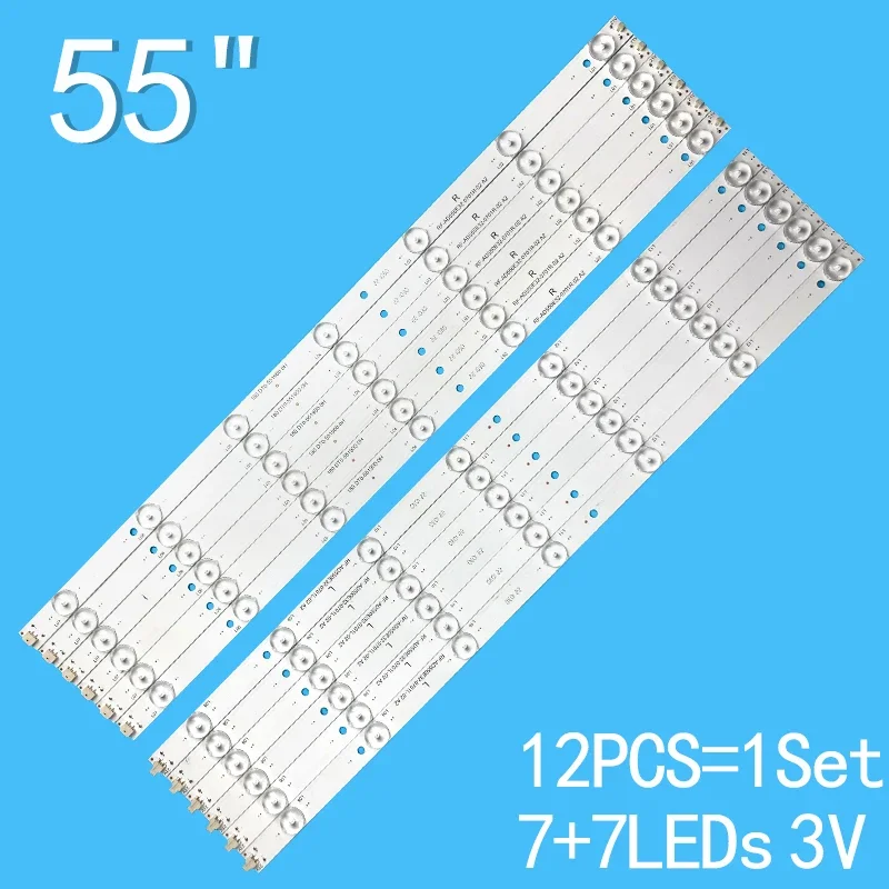 L+R=1083mm LED Bar light For TV 55inch 7+7Lamp RF-AD550E32-0701R-02 180 W00-55000-0H 6Pcs/Set TV Light Bar LE106S2FMD