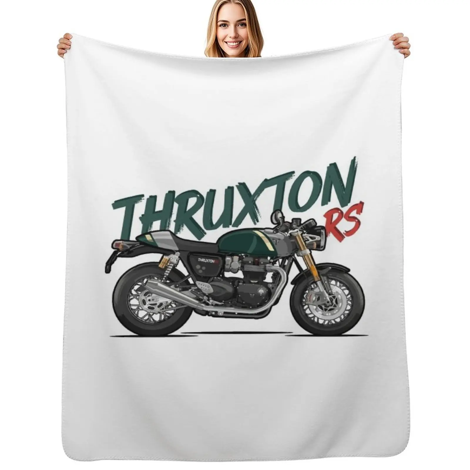 Thruxton RS - Green Throw Blanket Portable Lightweight Blanket for Travel Camping