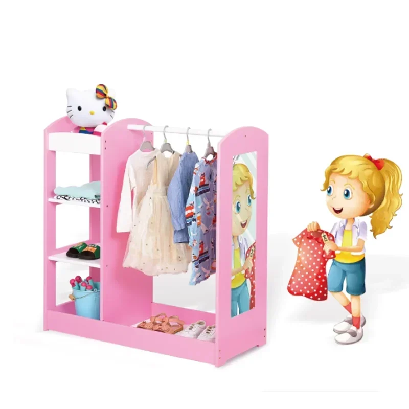 Meisjes Kind Garderobe Kamer Baby Jurken Closet Organizer Kinderkast Spiegel Meuble Chambre Enfant Kinderopbergmeubels