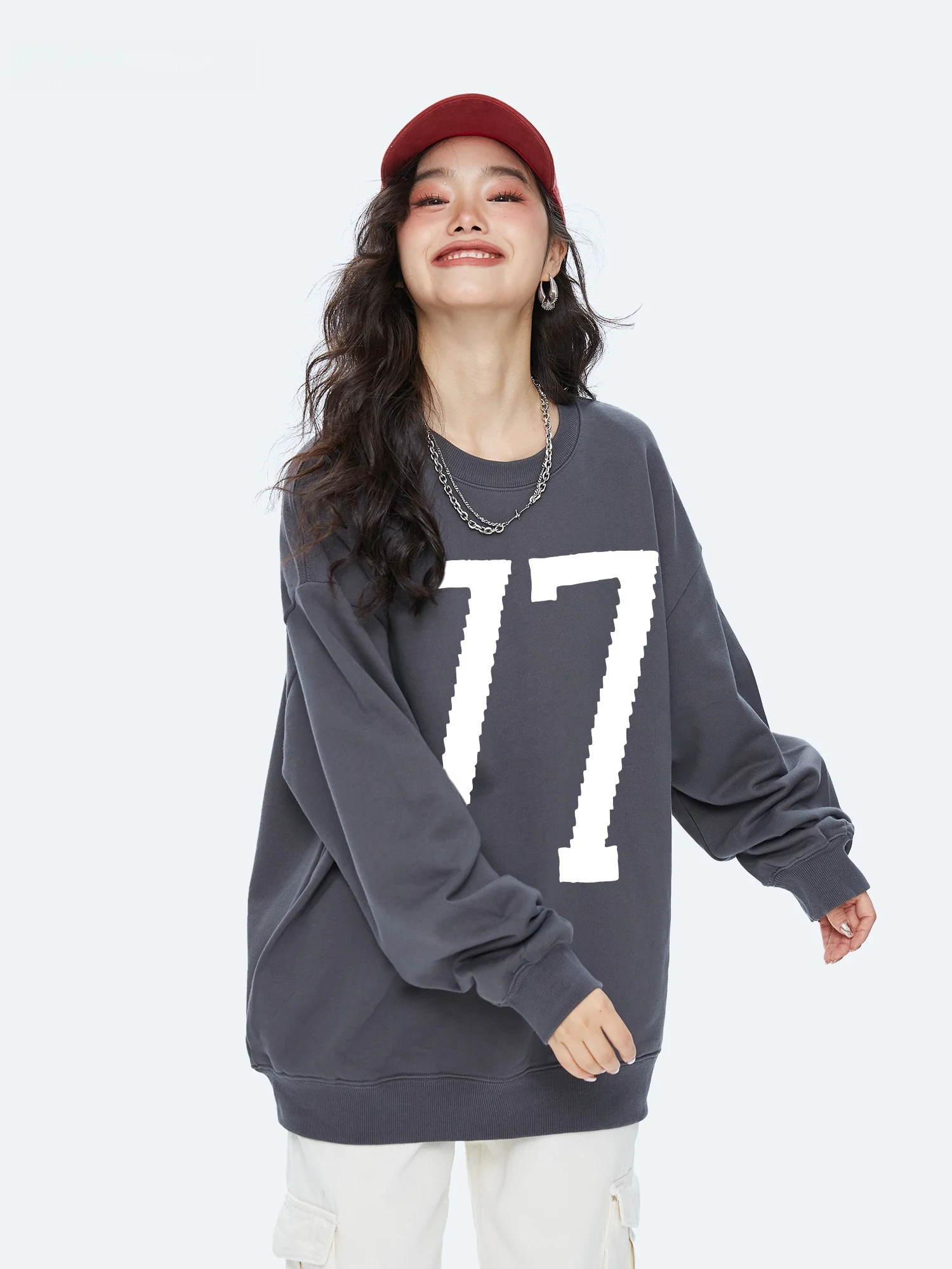 Capricorn American Casual round Neck Fleece Women's Sweatshirt Loose Outerwear Autumn New Style Comfortable Cotton Polyester ...