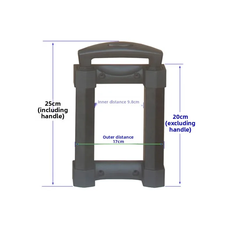 Aluminum Alloy Thickened Travel Luggage Cosmetic Box Repair Parts External Tool Box Retractable Handle Carry-On Suitcase