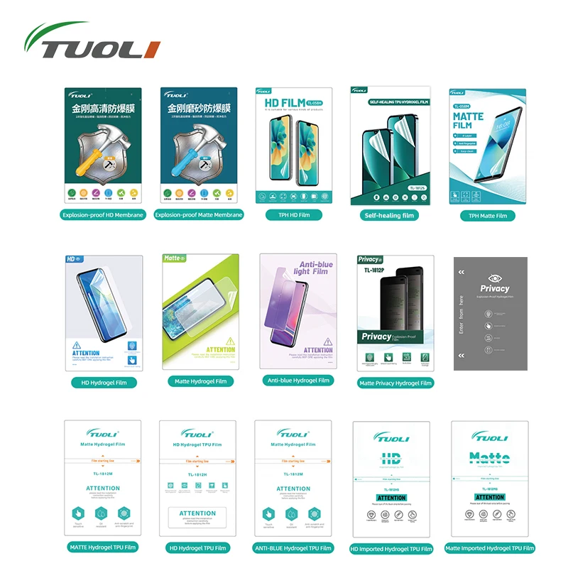 TUOLI Flexible Hydrogel Film Sheet Phone Tablet Screen Protector Hot Selling HD Matte For DEVIA Intelligent Cut Machine