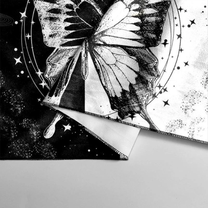 

652F Constellations Tarot Pattern Tablecloth Butterfly Moon Phases Tapestry Board Game Luck Altar Cloth Background Tapestry