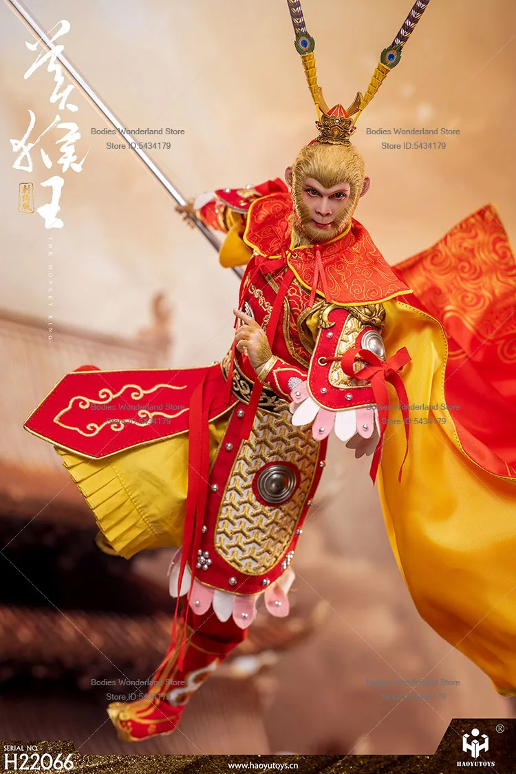 

HAOYUTOYS H22066 1/6 Male Soldier Embroidery Version Monkey King Mythology Series Sun Wukong 12'' Action Figure Doll Collection
