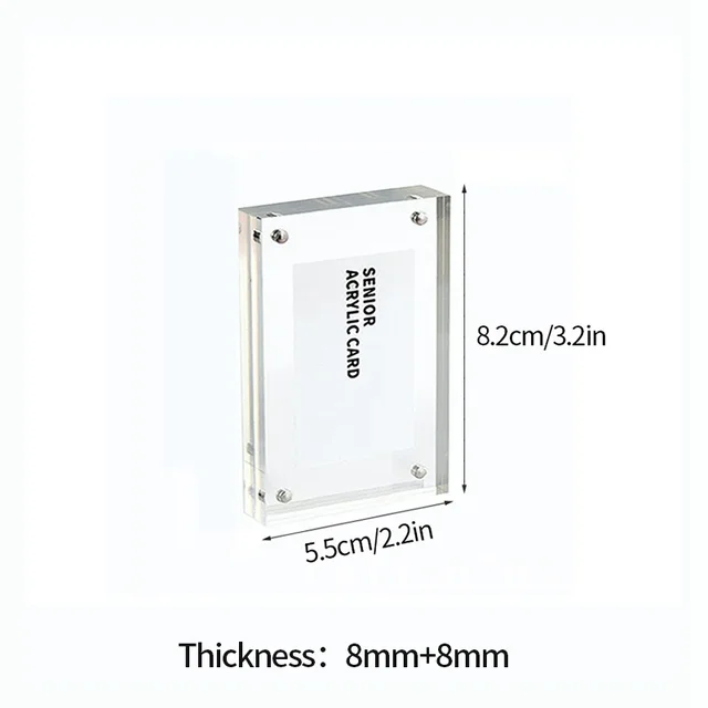 Acrylic Photocard Holder Transparent Photo Frame Picture Frame Kpop Instax Album Poster Tag Display Stand Desktop Ornament