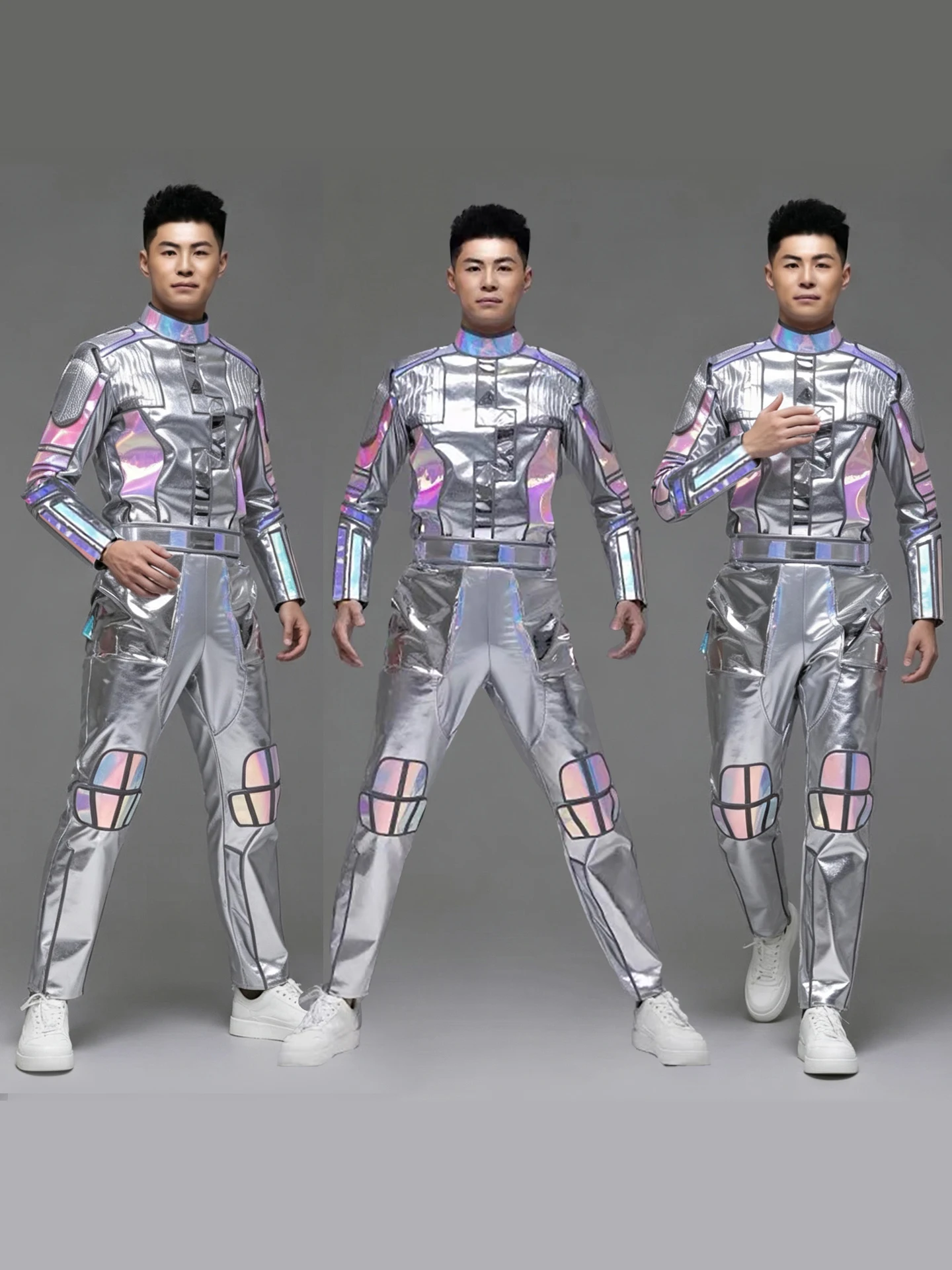 Modern Dance Adult Breaks the Clouds Performance Suit Technology Feeling Show Costume Robot Cool Clothes Stage Performance