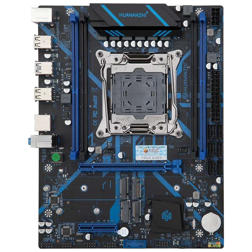 HUANANZHI QD4 X99 Motherboard set with combo kit XEON LGA2011-3 E5 2670 V3 16GB 3200MHz (2*8GB) DDR4 Desktop Memory NVME USB 3.0