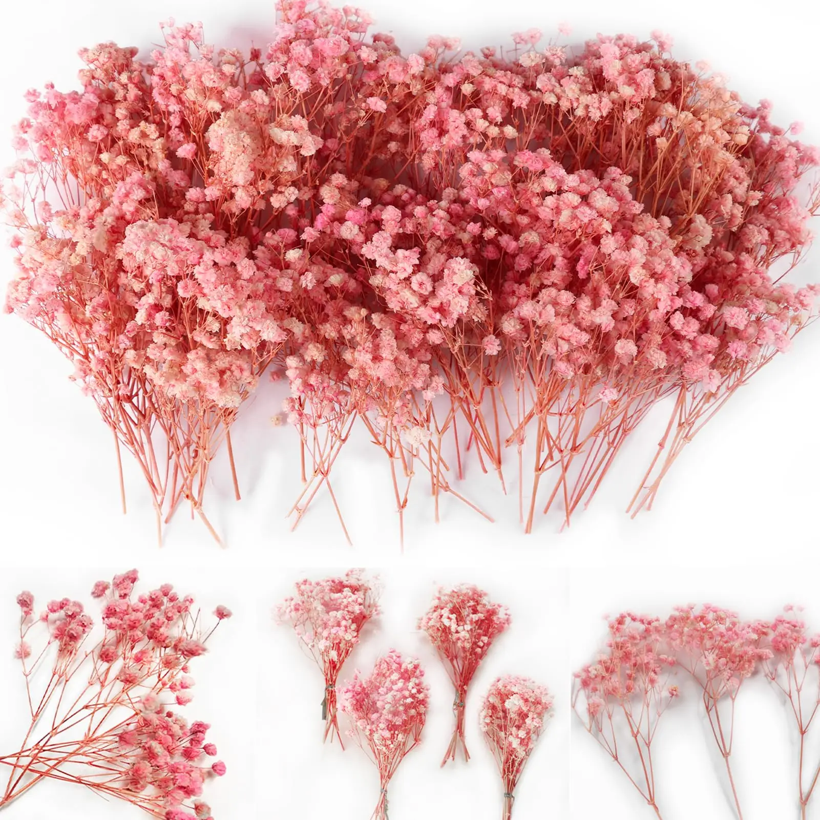 

65Pcs Mini Dried Baby's Breath Flowers,4000+Natural Dry Gypsophila Flowers for Resin Art Craft DIY Pressed Flowers Wedding Decor