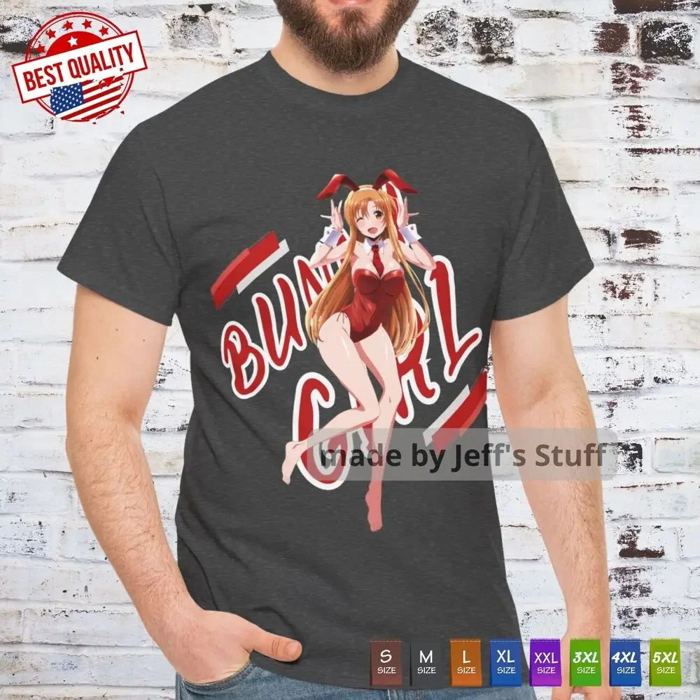 Waifu Asuna Sword Art Online Ecchi Hentai Waifu T Shirt Kawaii Girl Manga Anime