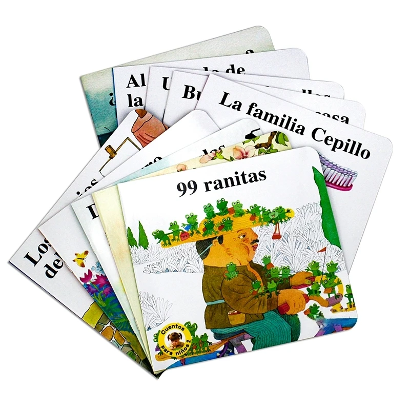 10 book Early Childhood Cartoon Books for Learning Spanish