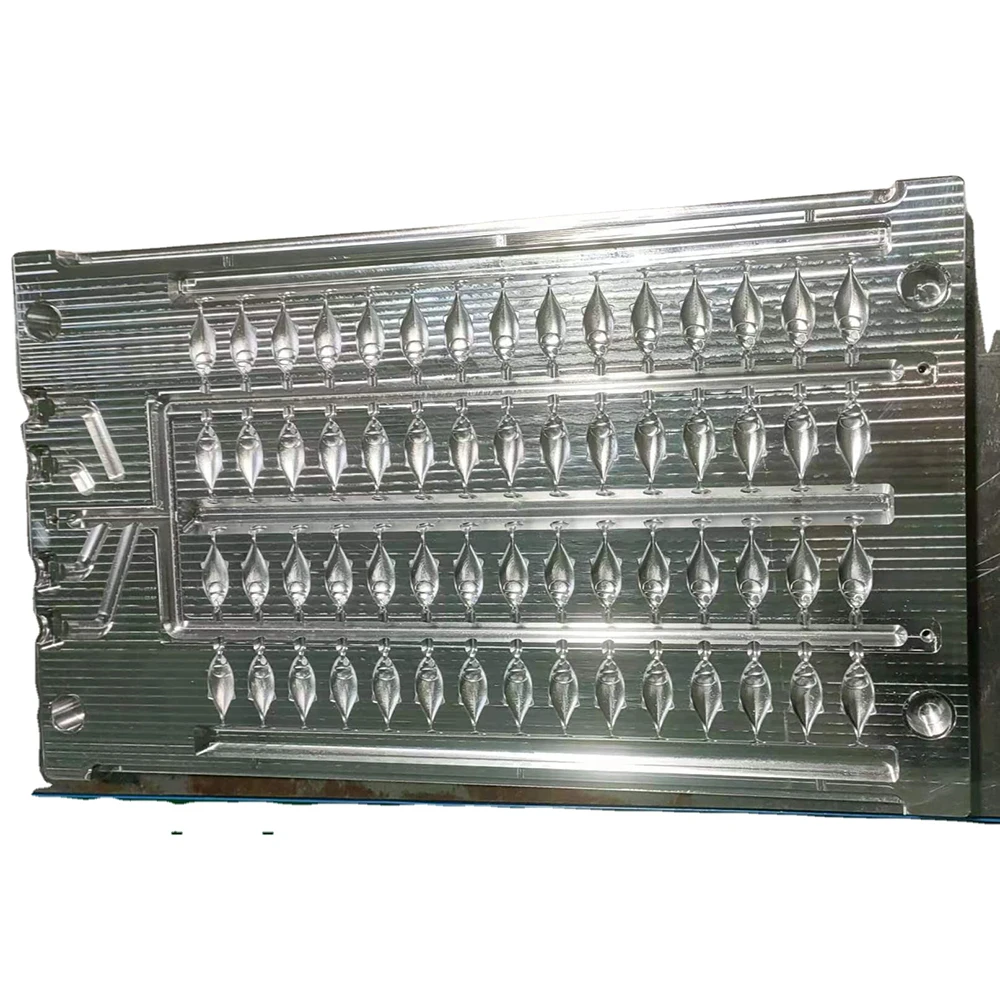 Custom Fishing Lure Soft Mold Soft Bait Worm Fishing Lure Multi-Size Aluminum Mold DIY Fishing Plastic Soft Bait Injection Mold