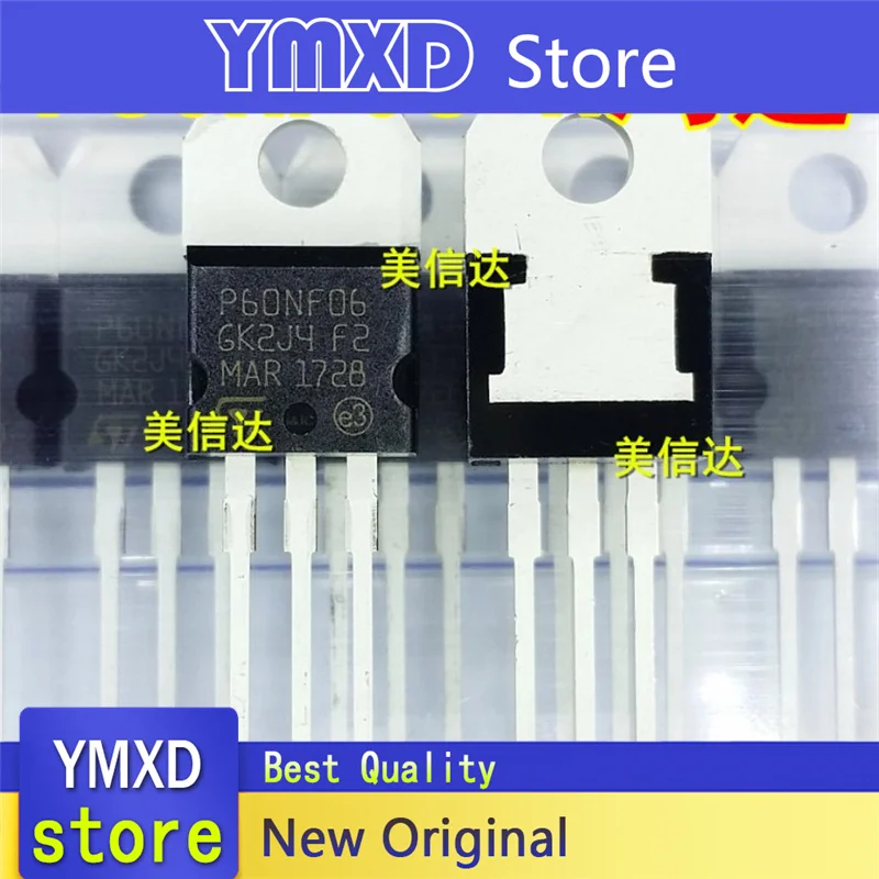 10 teile/los Neue Original 60N06 P60NF06 STP60NF06 60 A60V MOS-Feldeffektröhre Triode TO-220 Auf Lager