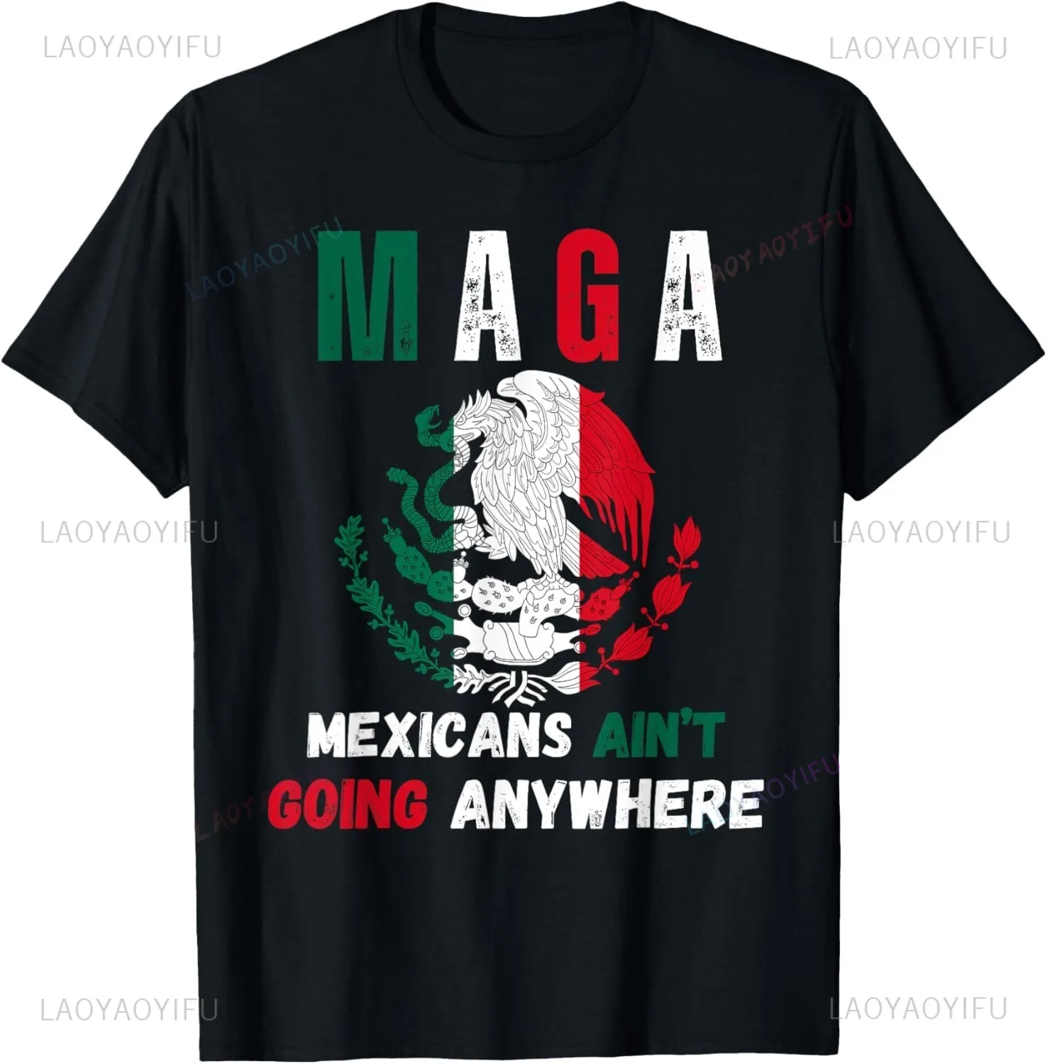 

Забавная летняя футболка MEXICANS AIN'T GOING ANYWHERE для женщин и мужчин, повседневная дышащая хлопковая футболка с рисунком на открытом воздухе, уличная одежда