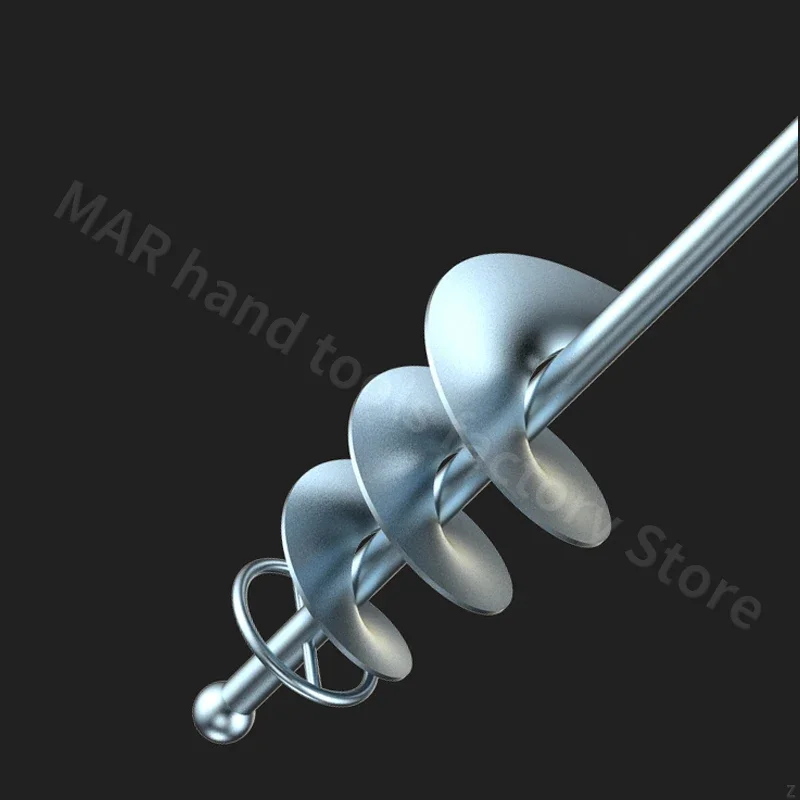 Cement Mixer Stainless Steel Plating Spiral Ash Mixing Rod Labor-saving Cement Stirring Mixer With Electric Hammer Adapter