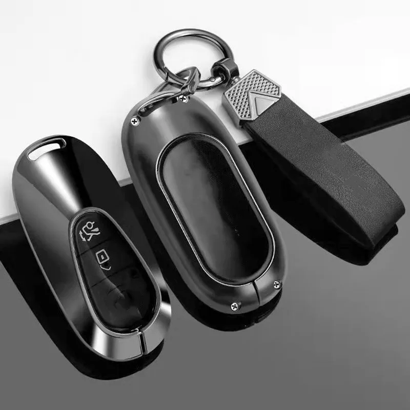 

New Arrival Zinc Alloy Remote Key Case Cover For Mercedes Benz 2021 C S Class C260L W223 W206 S350L S400L S450L S500L Keychain