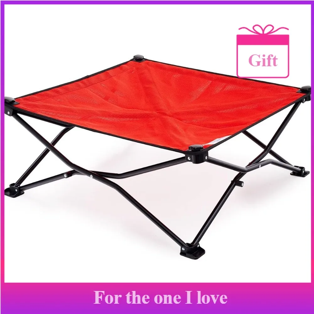 

Portable Elevated Dog Bed - Made with Breathable and Moisture-proof Fabric, Foldable Pop-up Travel Dog Bed