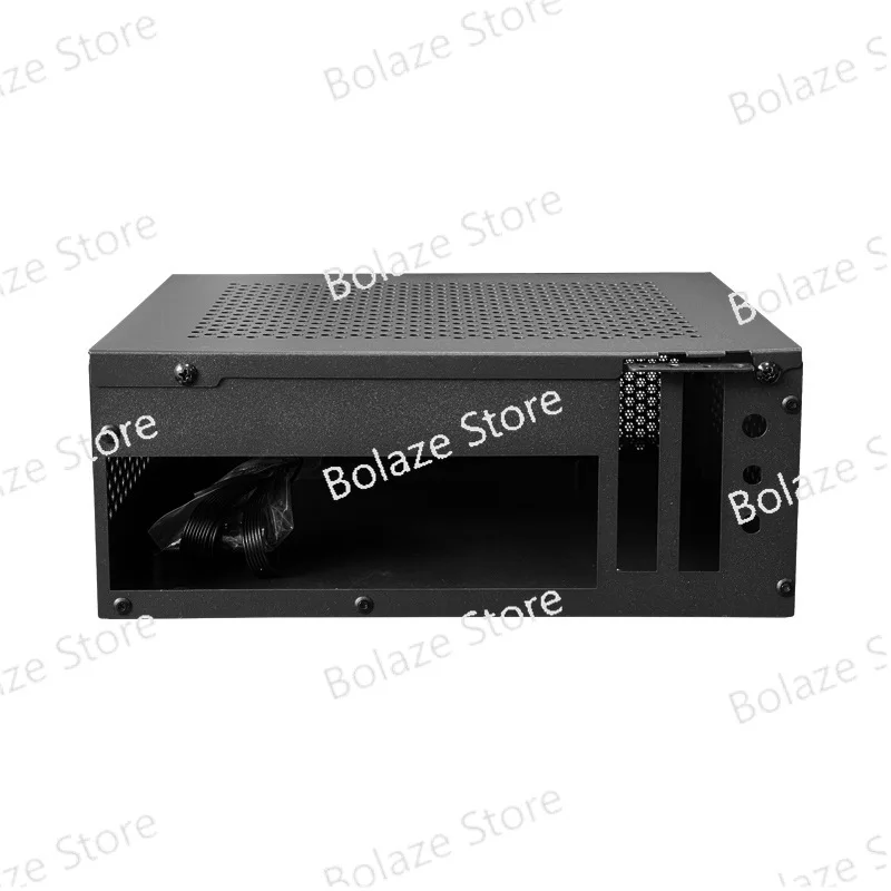 Black Support half-height graphics card  main board DC adapter power supply All-iron desktop computer case