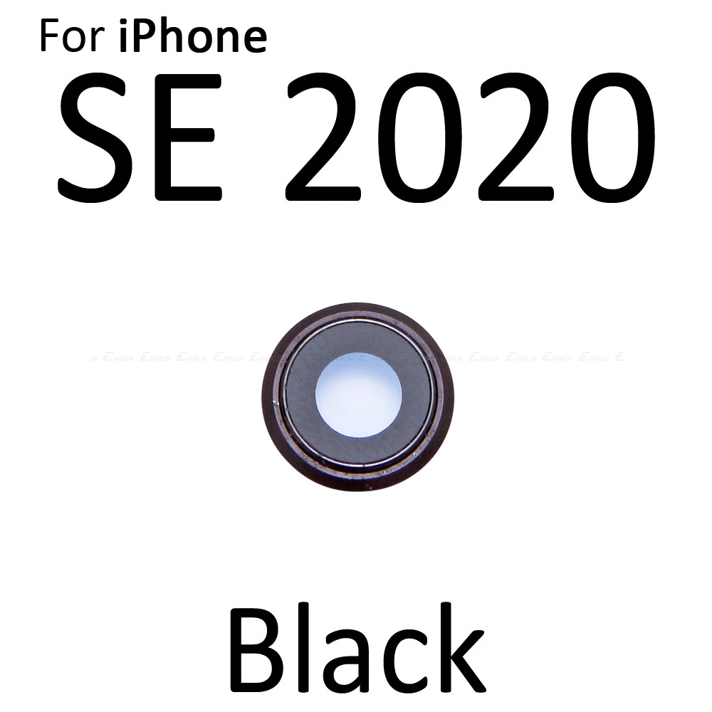 Copri anello in vetro per obiettivo fotocamera posteriore posteriore con supporto per telaio per parti di ricambio per iPhone SE 2020 2016