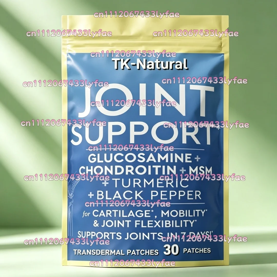 30 Patches Glucosamine Chondroitin Transdermal Patches with Turmeric, Black Pepper, Boswellia Hyaluronic Acid - Joint Health