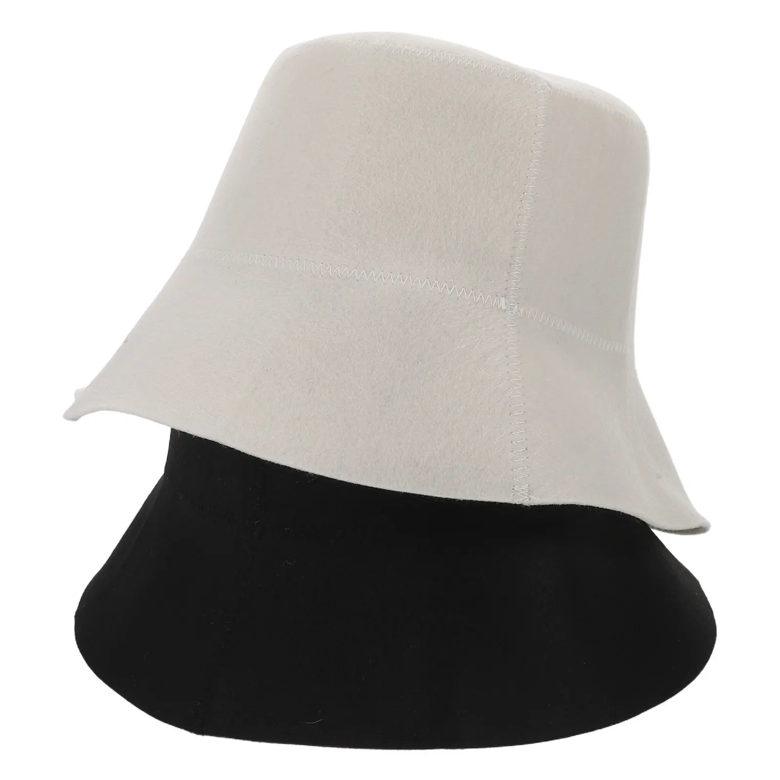 2pcs Felt Sauna Hat: Wool Bath Cap - Breathable Insulating Headwear - Bucket Hat for Spa Room Russian Sauna Accessories