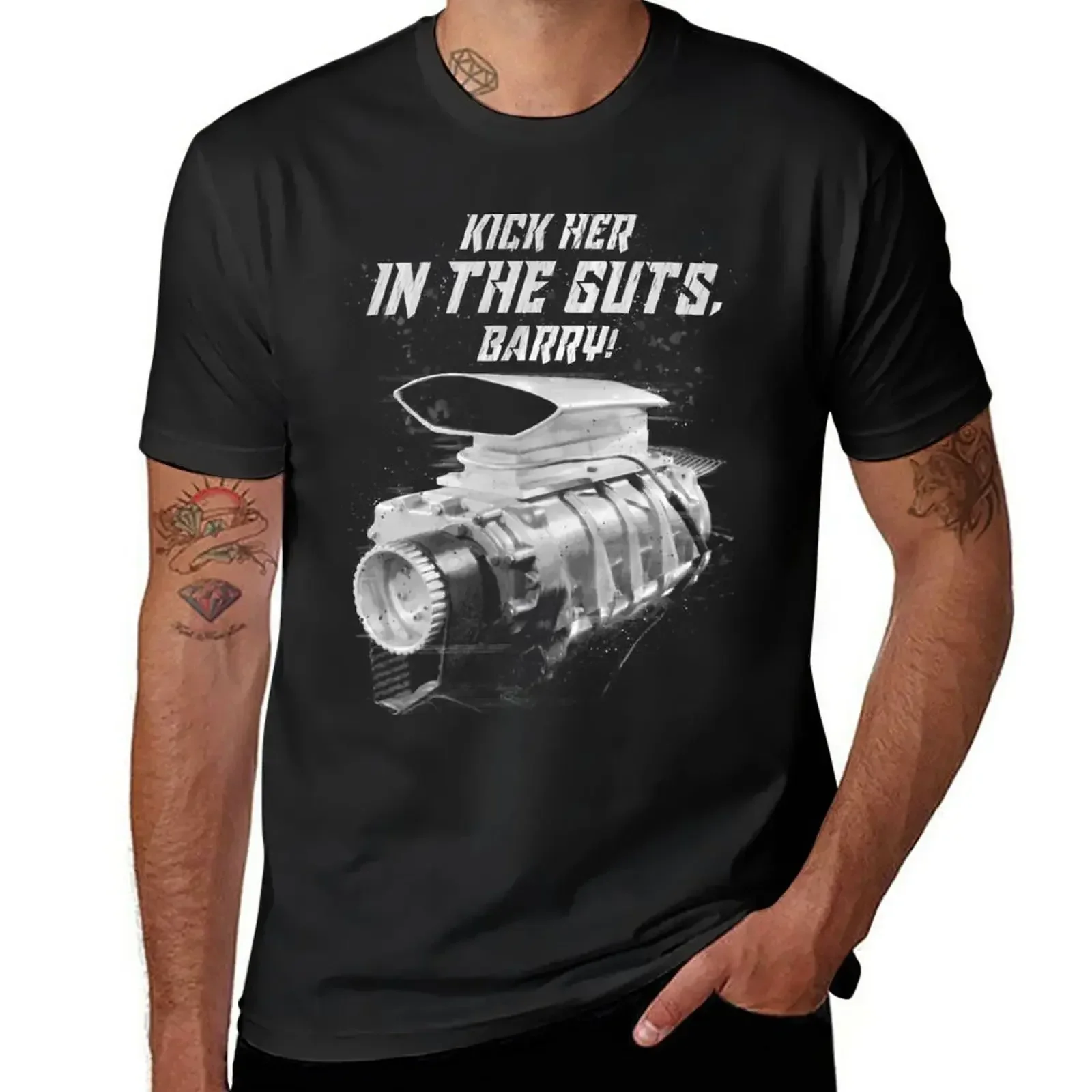 Terakhir dari V8s menendang dia di Guts Barry! Kaus lengan pendek pria, T-Shirt cepat kering untuk pria