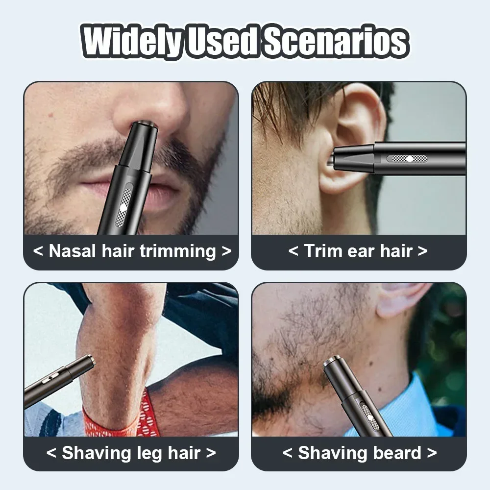 Electric Nose Hair Trimmer For Men Battery Model Trimming Nose Hair Women Nostrils Trim The Hair Scissors Nasal Hairs Knife