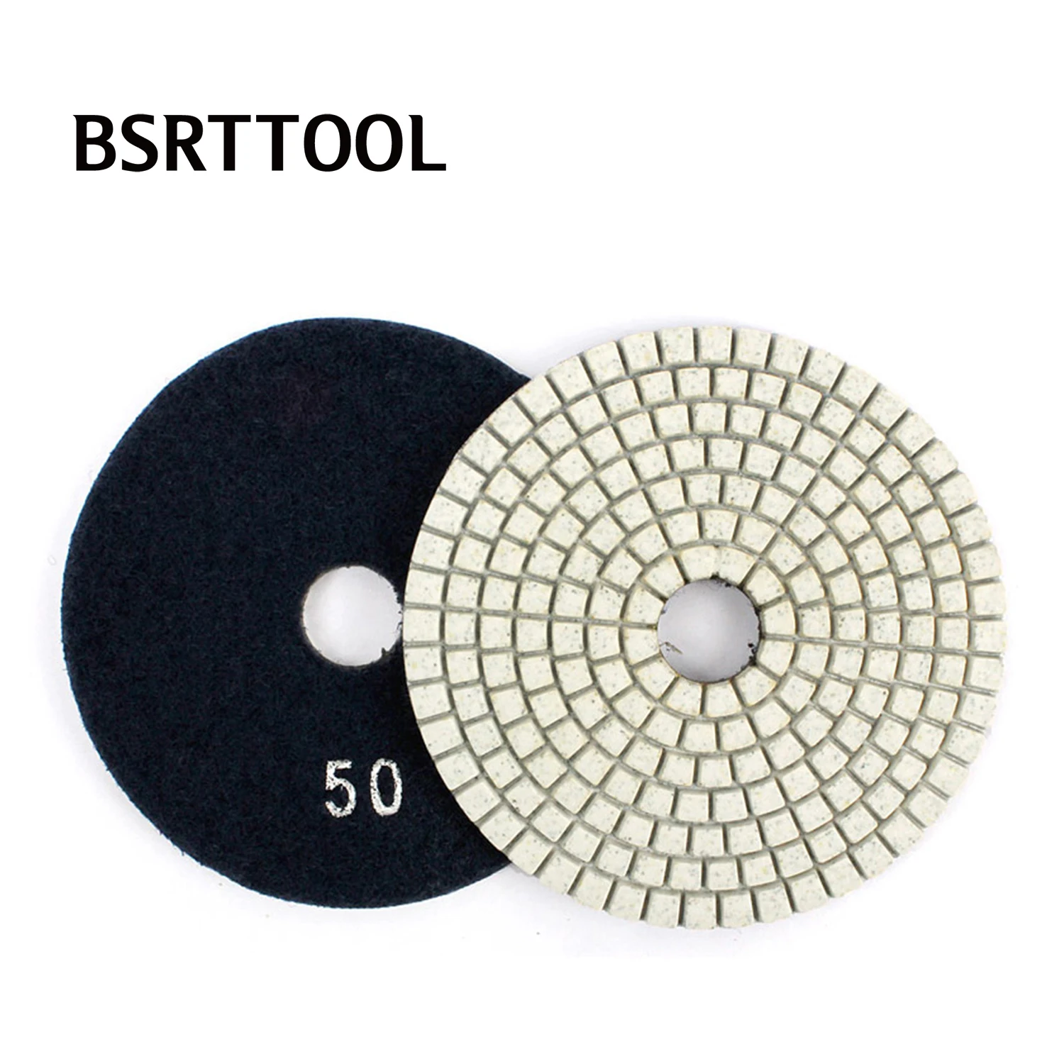 BSRTTOOL 9 개/대 4 인치 다이아몬드 연마 패드 후크 루프 패드 세트 화강암 대리석 콘크리트 스톤 연마 디스크