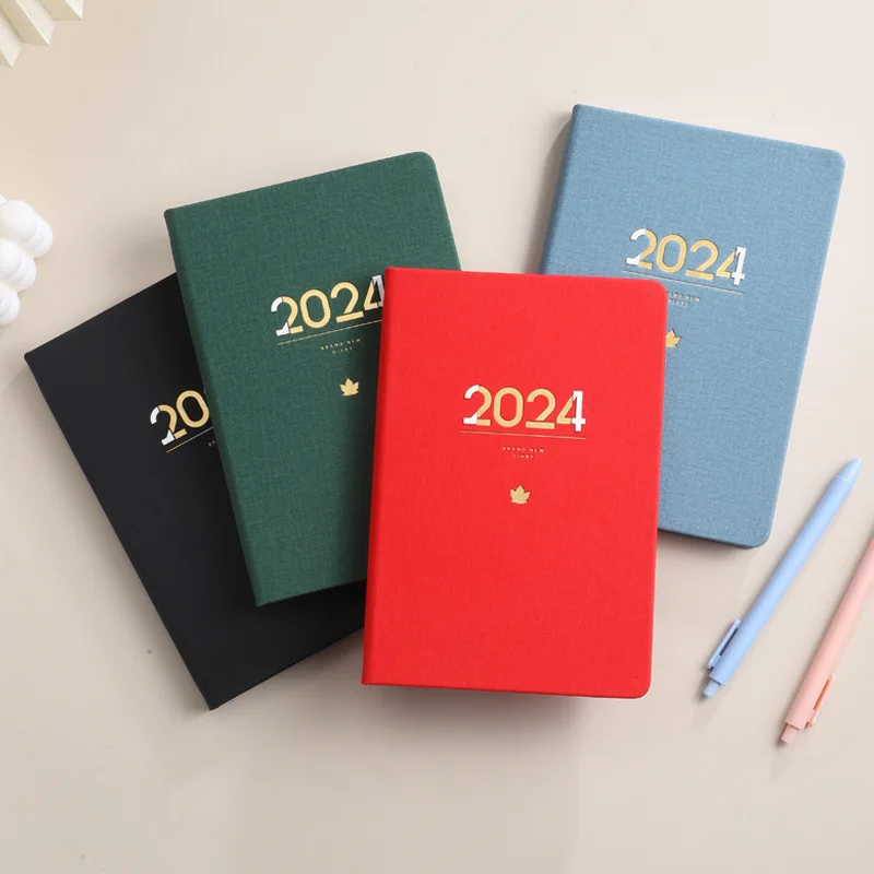 English schedule in 2024 This plan is Planer notebook A5PU notebook 365-day plan agendas planificadoras  school planner