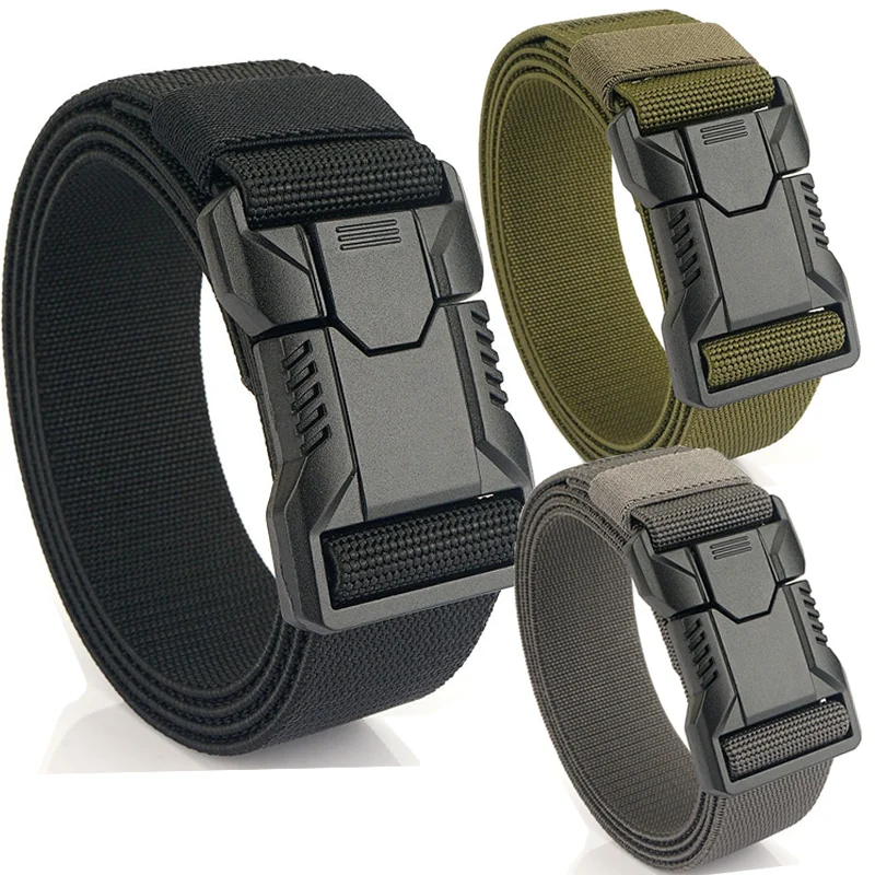 Men\'s Canvas Belt Breathable Lightweight Quick Disassembly Outdoor Sports Mountaineering Running Sports Belt