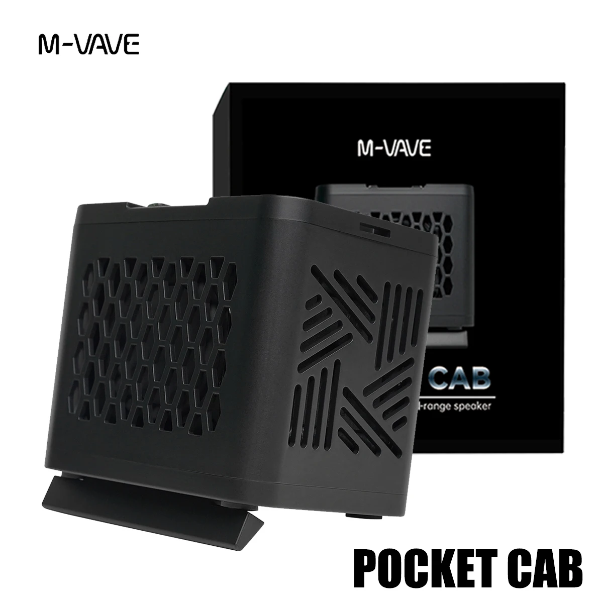 M-VAVE Pocket CAB Portable Guitar Speaker –  900g, 1600mAh, 3.5mm AUX In, for Desktop/Outdoor Practice, 10W