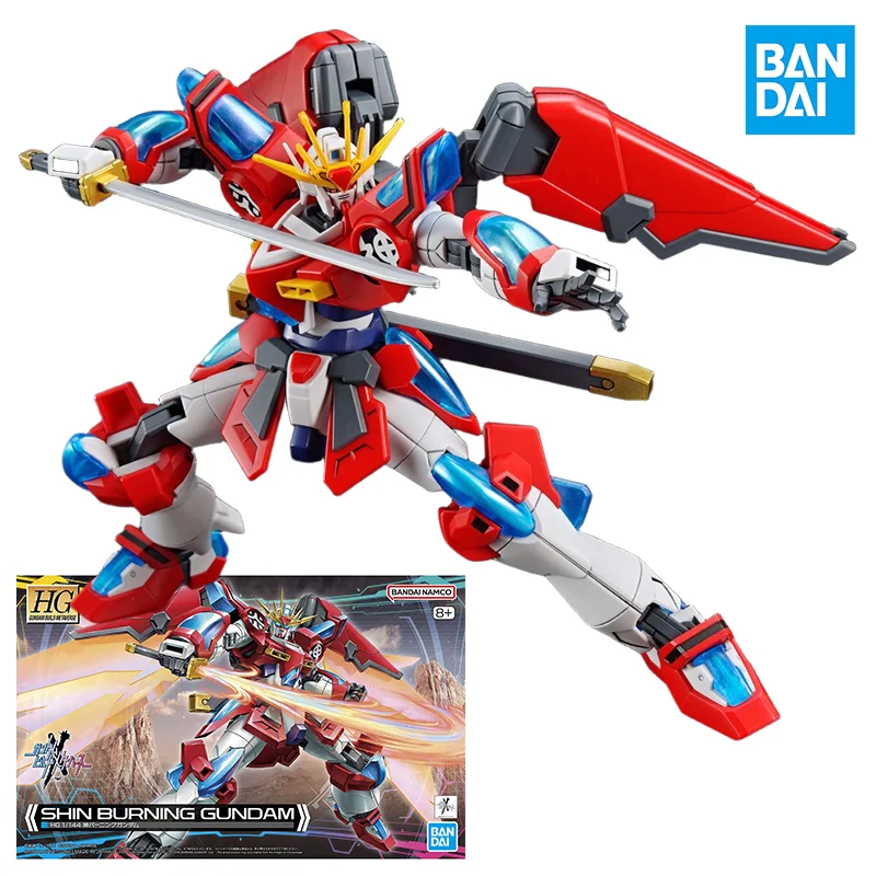 

Original BANDAI HG 1/144 SHN BURNING GUNMAM Action Figure Assembly Model Toys Collectible Model Ornaments Gifts for Children