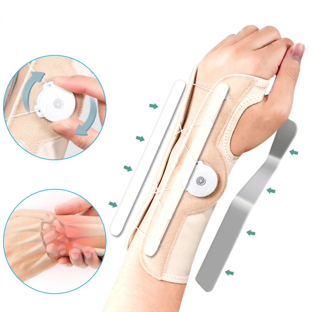 1Pcs Wrist Support Brace for Carpal Tunnel, Night Sleep Hand Support Brace with Splints & Adjustable Knob,for Tendonitis,Sprains