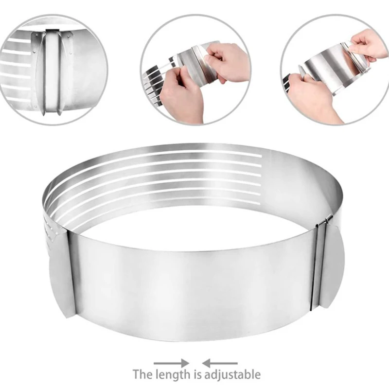 DIY Adjustable Cake Cutter Slicer Mold Bakeware Cutter Cake Slicer Ring Baking Cake Tool Kitchen Baking Accessories